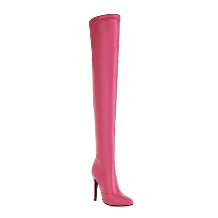 Size 13 sexy stiletto heels pointed toe thigh high boots