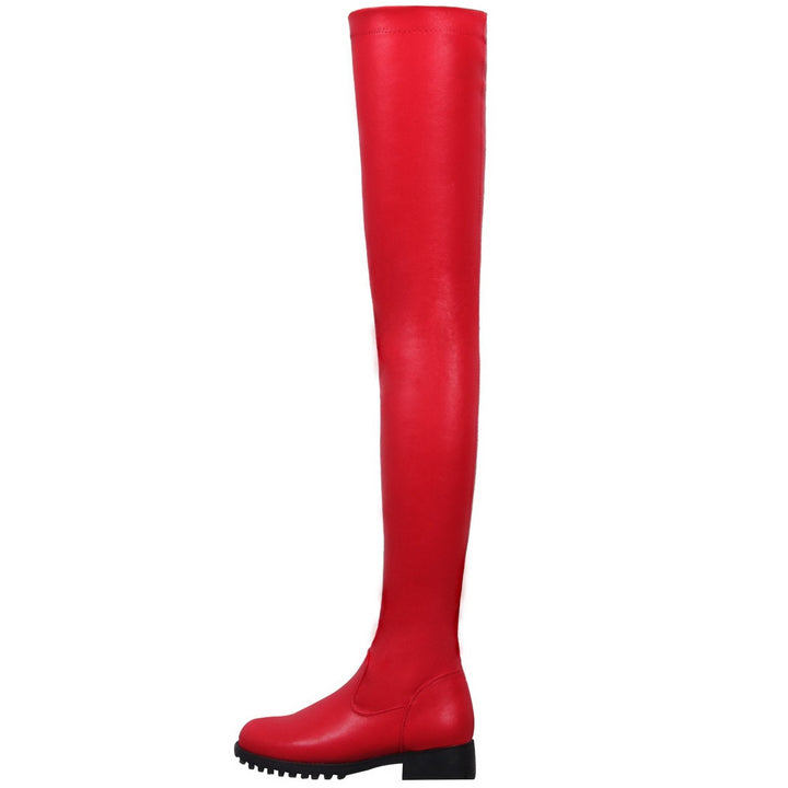 Size 13 elastic slimming thigh high boots