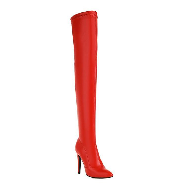 Size 13 sexy stiletto heels pointed toe thigh high boots