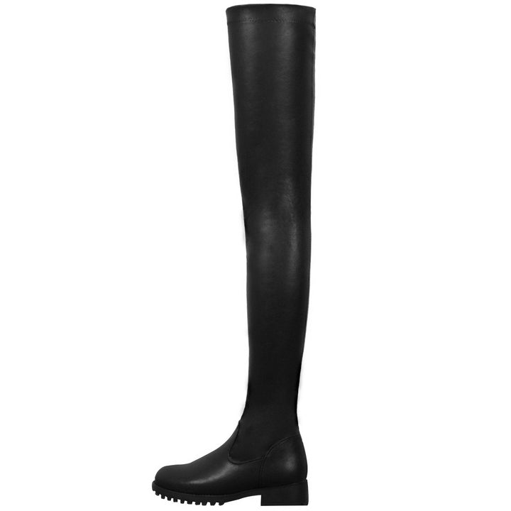 Size 13 elastic slimming thigh high boots