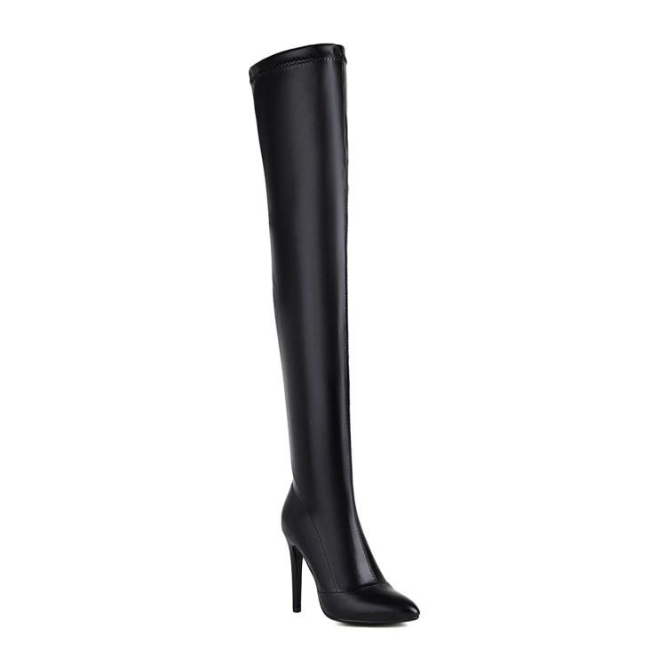 Size 13 sexy stiletto heels pointed toe thigh high boots