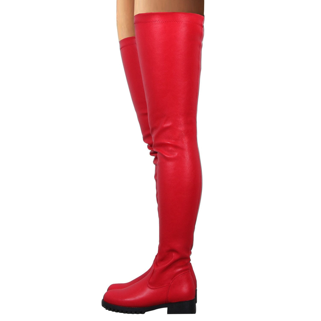 Size 13 elastic slimming thigh high boots