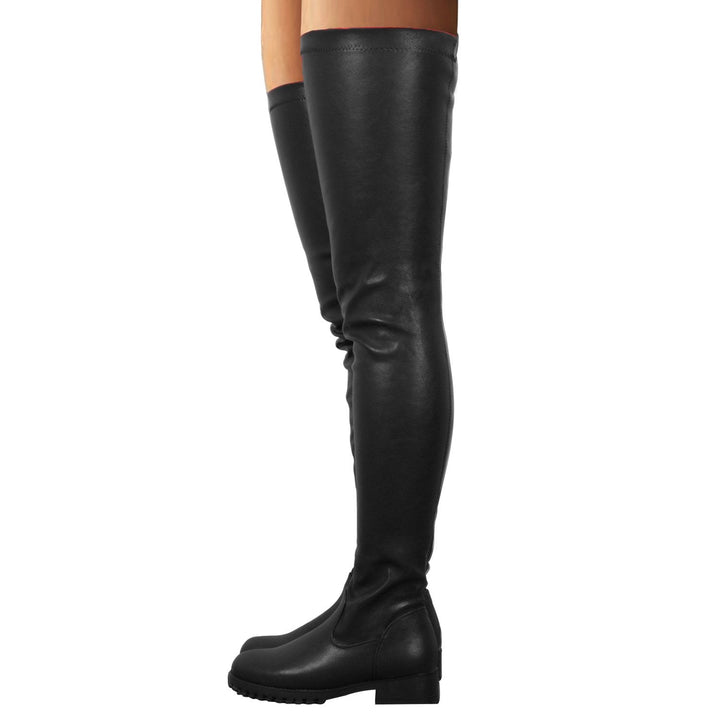 Size 13 elastic slimming thigh high boots