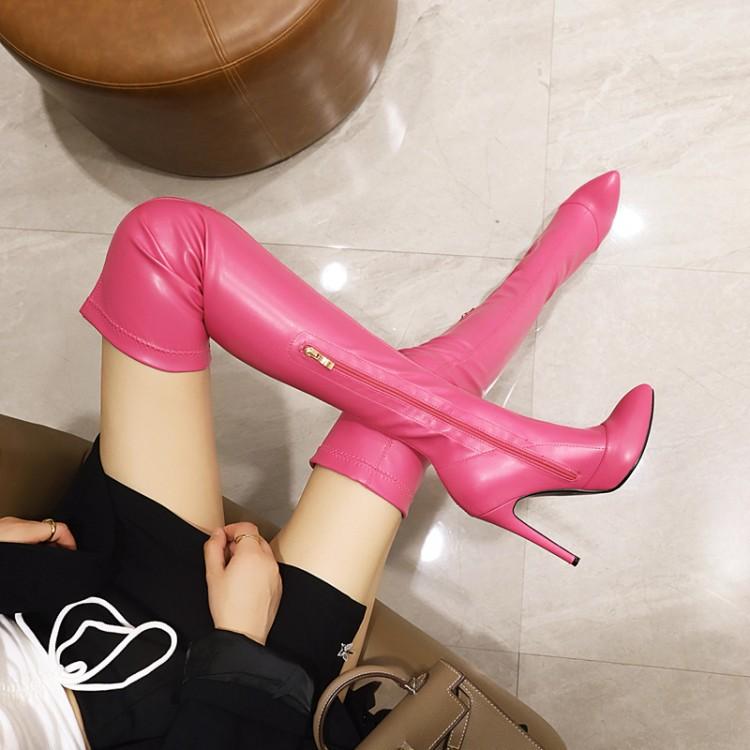 Size 13 sexy stiletto heels pointed toe thigh high boots