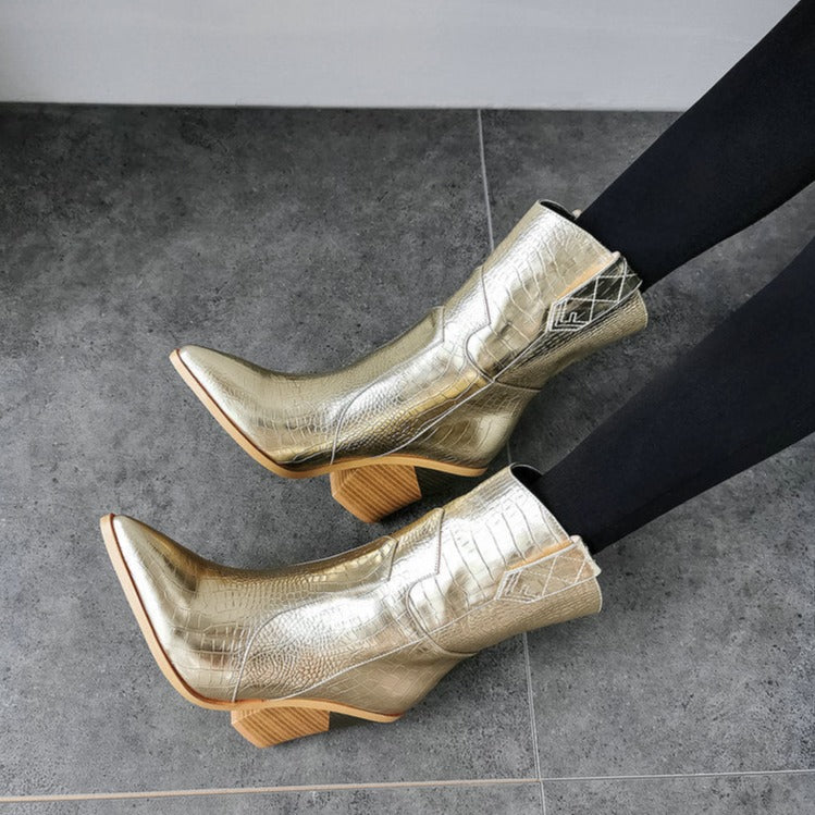 Size 12 wedge heels booties pointed toe