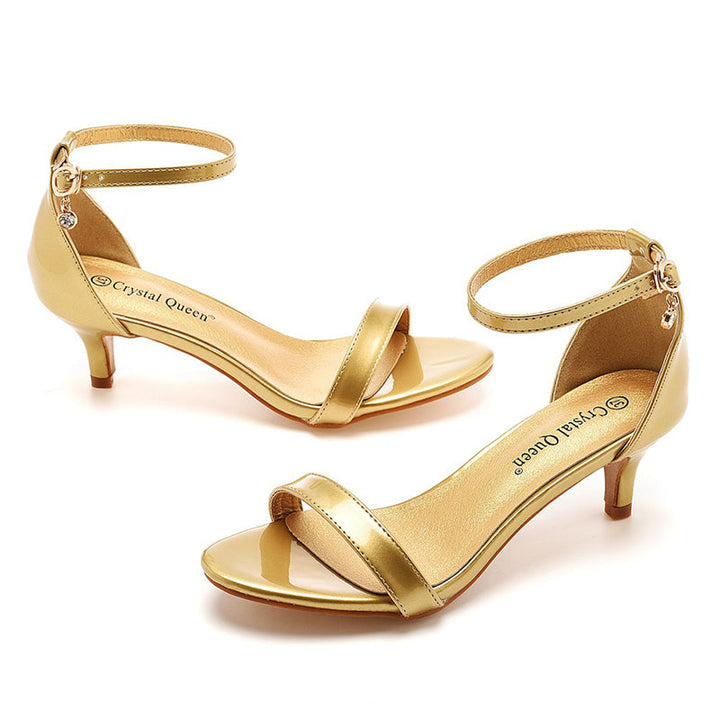 size 11.5 women wedding sandals ankle strap kitten dress sandals