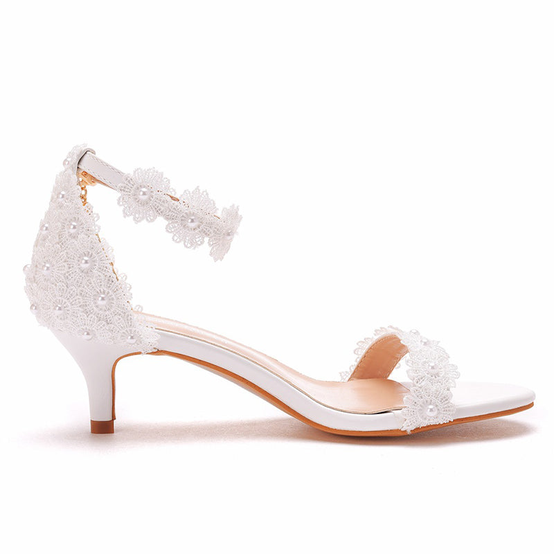 size 11.5 women wedding sandals rhinestone lace white sandals