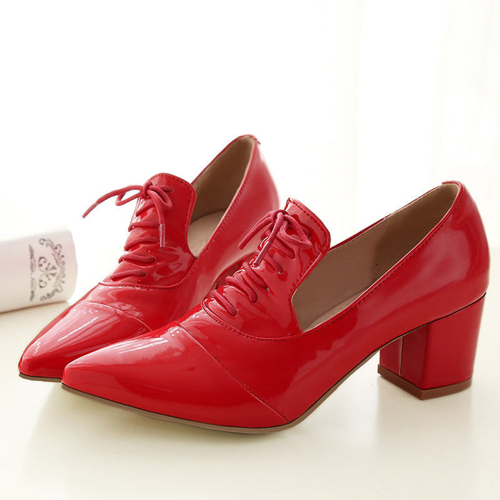 size 11.5 women heeled loafers patent leather pointed toe loafers