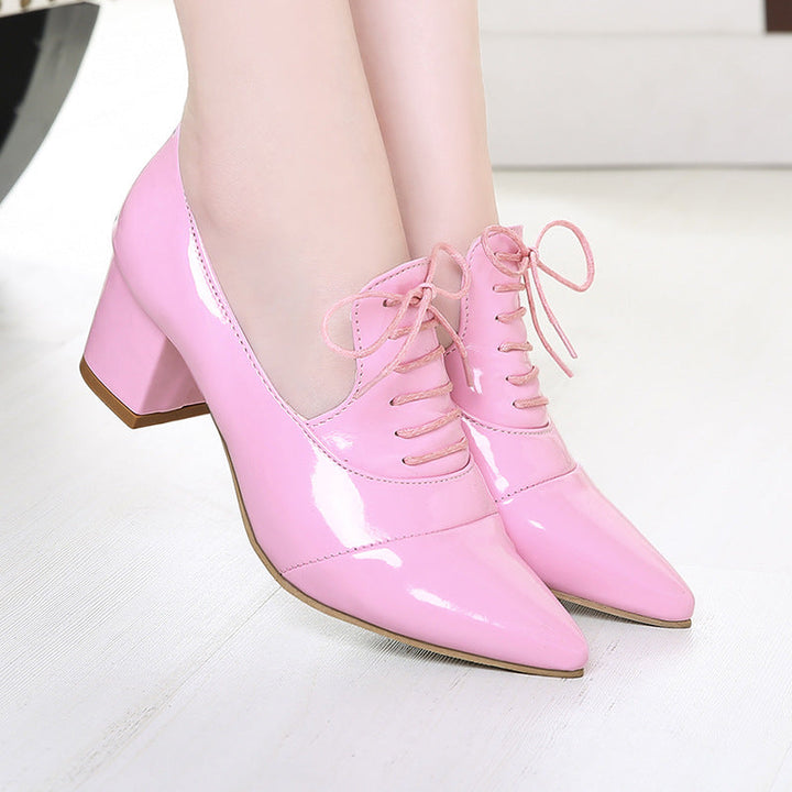 size 11.5 women heeled loafers patent leather pointed toe loafers