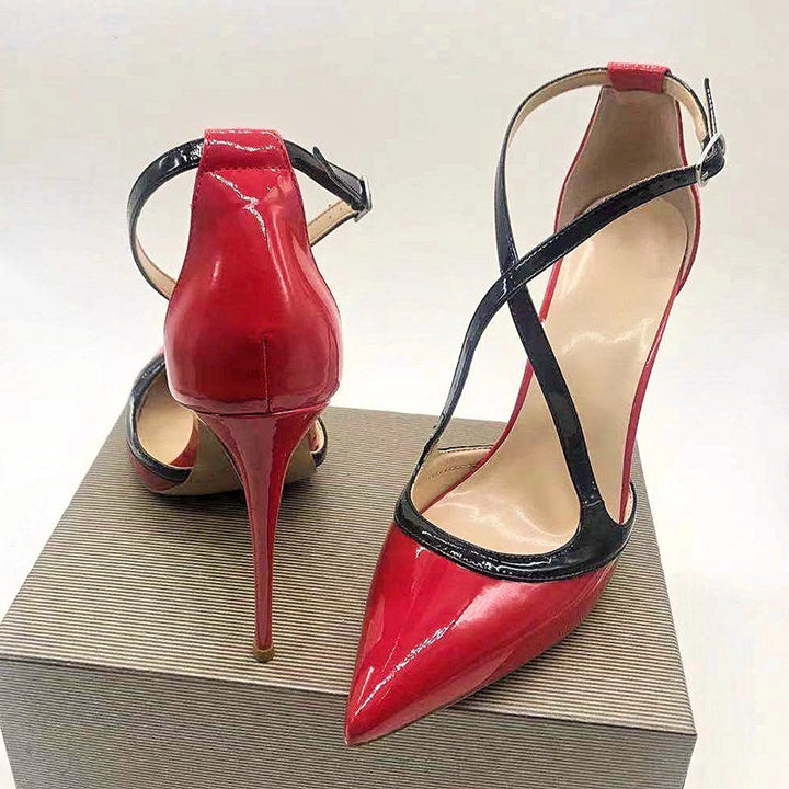 size 11.5 women heel sandal crisscross ankle strap sandals