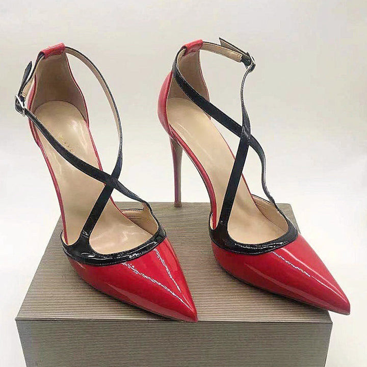 size 11.5 women heel sandal crisscross ankle strap sandals