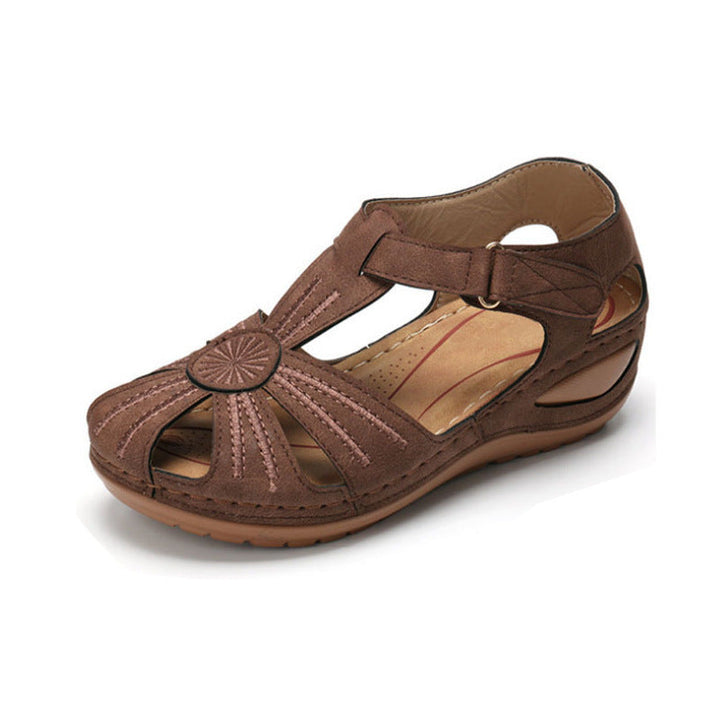 size 11 women closed toe sandals hollow walking wedge sandals
