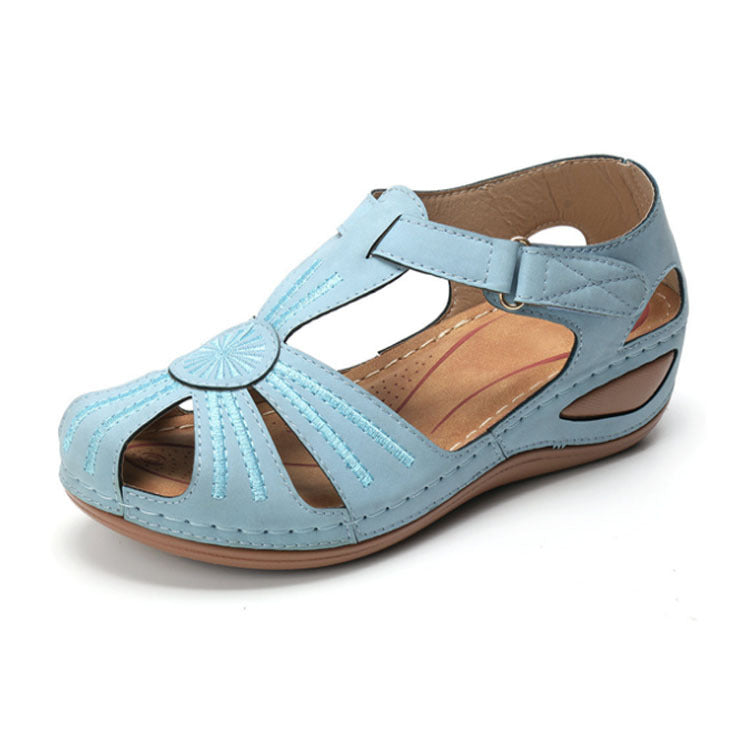 size 11 women closed toe sandals hollow walking wedge sandals