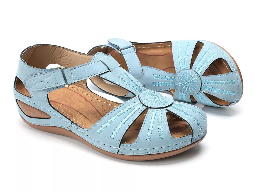 size 11 women closed toe sandals hollow walking wedge sandals