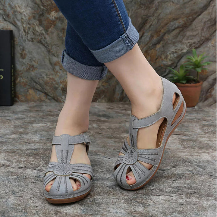 size 11 women closed toe sandals hollow walking wedge sandals