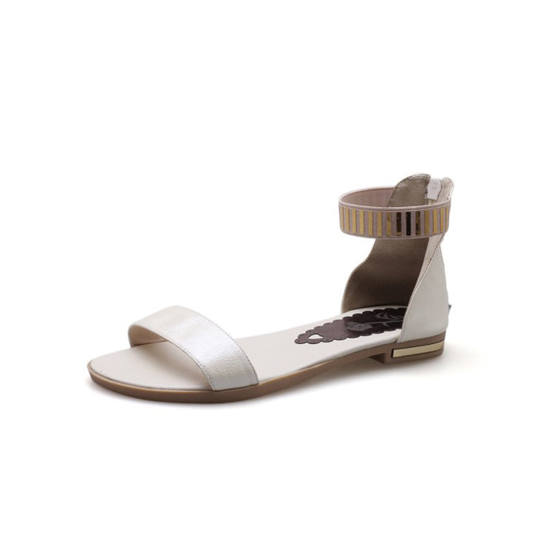 size 12 women flat sandals hollow peep toe low heel sandals