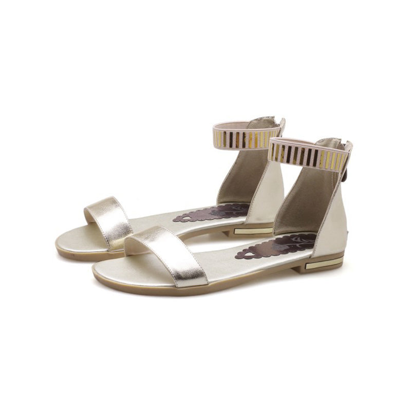 size 12 women flat sandals hollow peep toe low heel sandals