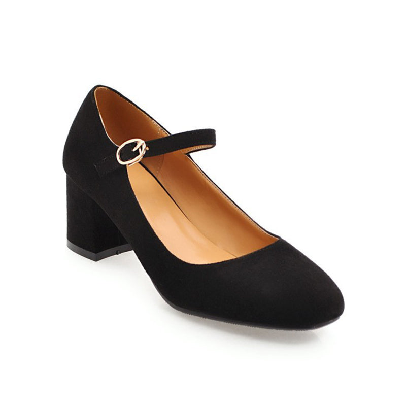 size 11 women heeled loafers suede buckle strap mary jane loafers