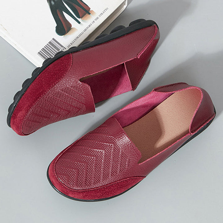 size 11 women loafers embossed hollow casual slip on loafers