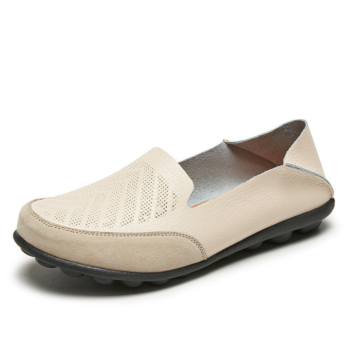 size 11 women loafers embossed hollow casual slip on loafers