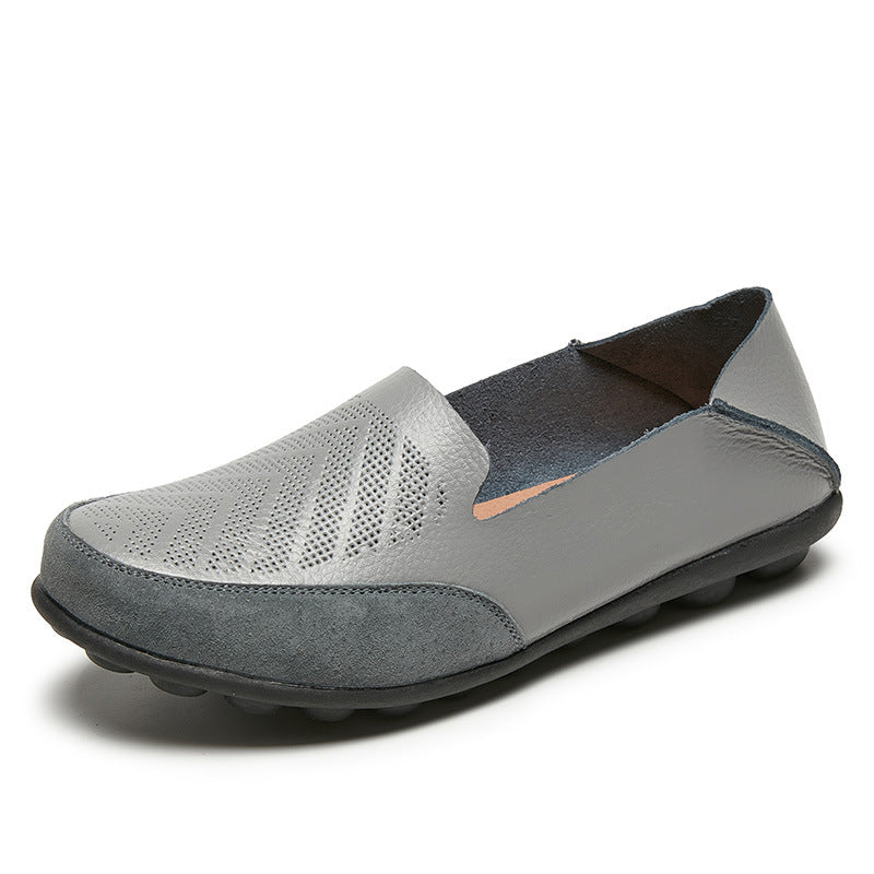 size 11 women loafers embossed hollow casual slip on loafers