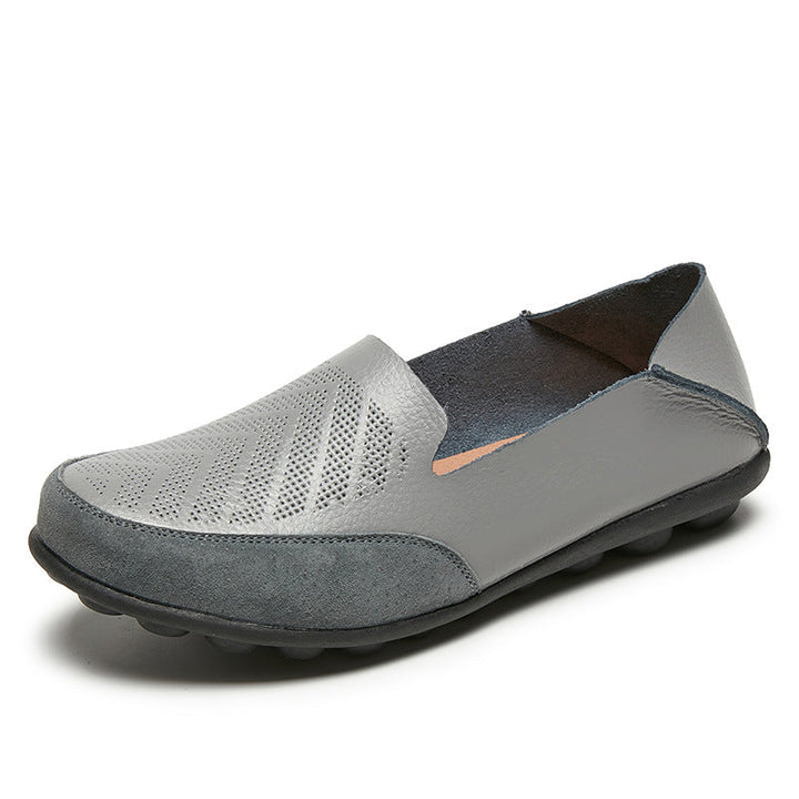 size 11 women loafers embossed hollow casual slip on loafers