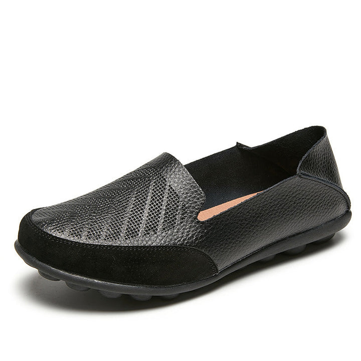 size 11 women loafers embossed hollow casual slip on loafers