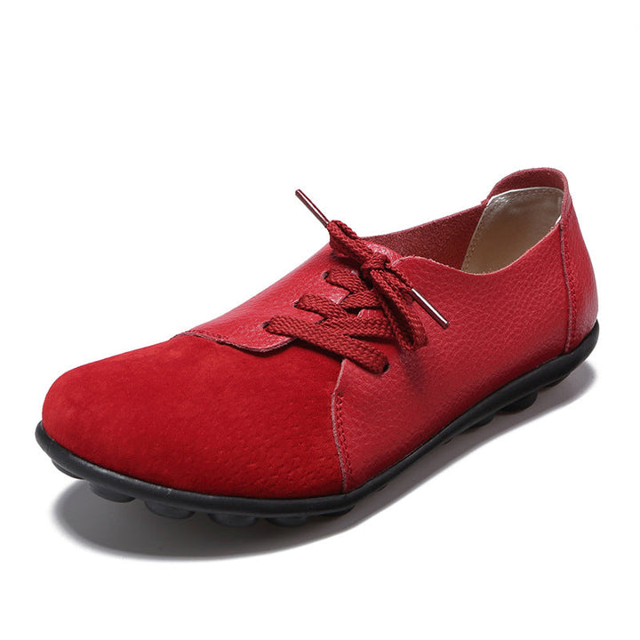 size 11 women loafers lace up patchwork flat casual loafers