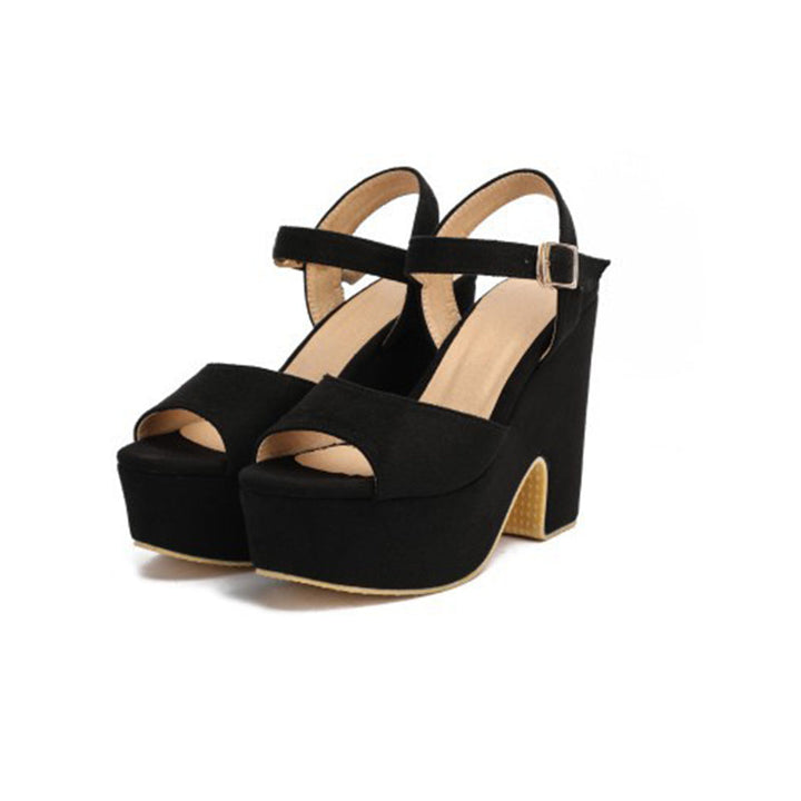 size 11 women platform sandals chunky ankle strap heel sandal