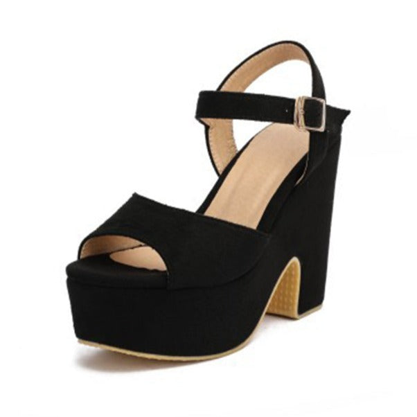 size 11 women platform sandals chunky ankle strap heel sandal