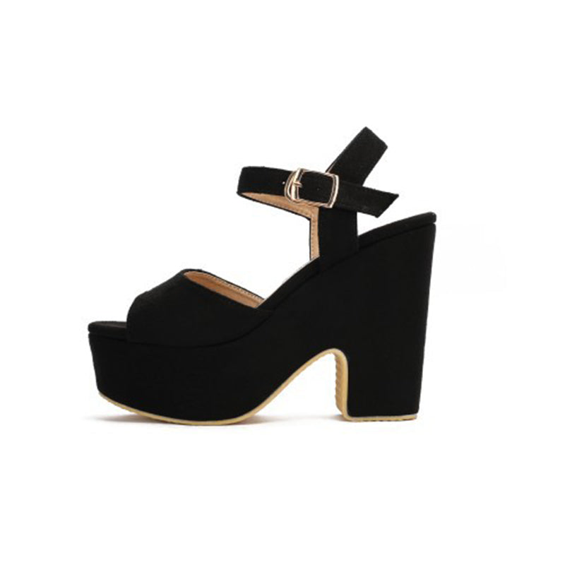 size 11 women platform sandals chunky ankle strap heel sandal