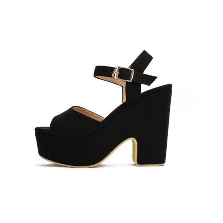 size 11 women platform sandals chunky ankle strap heel sandal