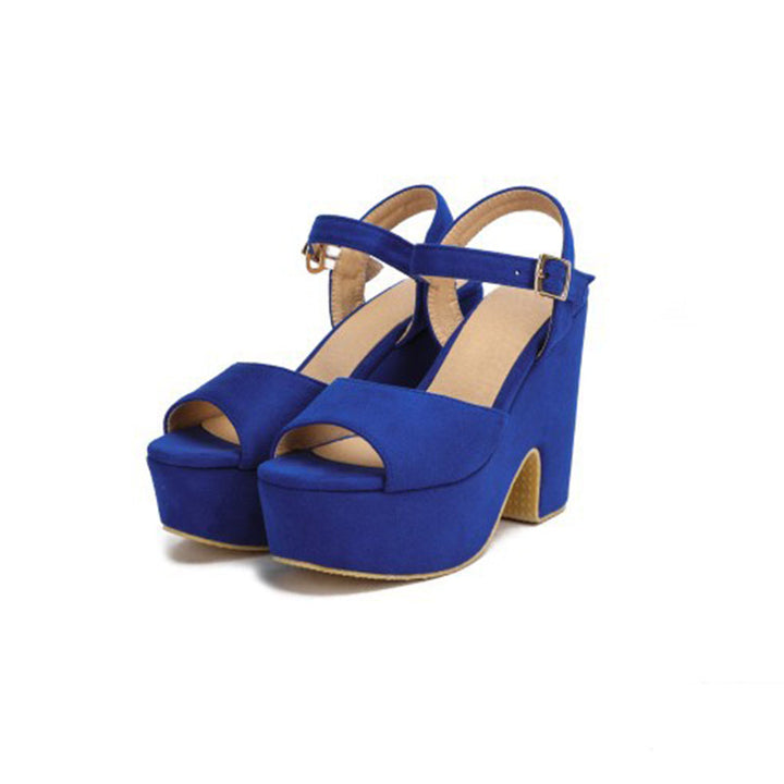 size 11 women platform sandals chunky ankle strap heel sandal