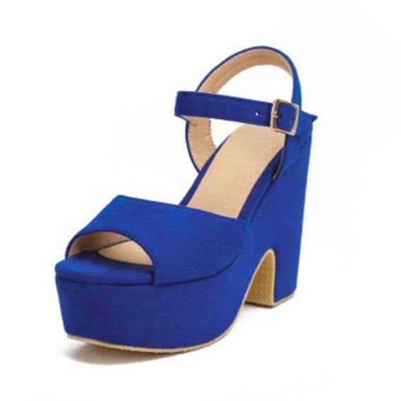 size 11 women platform sandals chunky ankle strap heel sandal