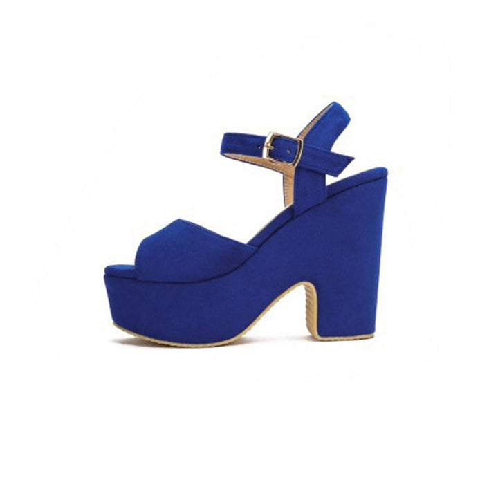 size 11 women platform sandals chunky ankle strap heel sandal