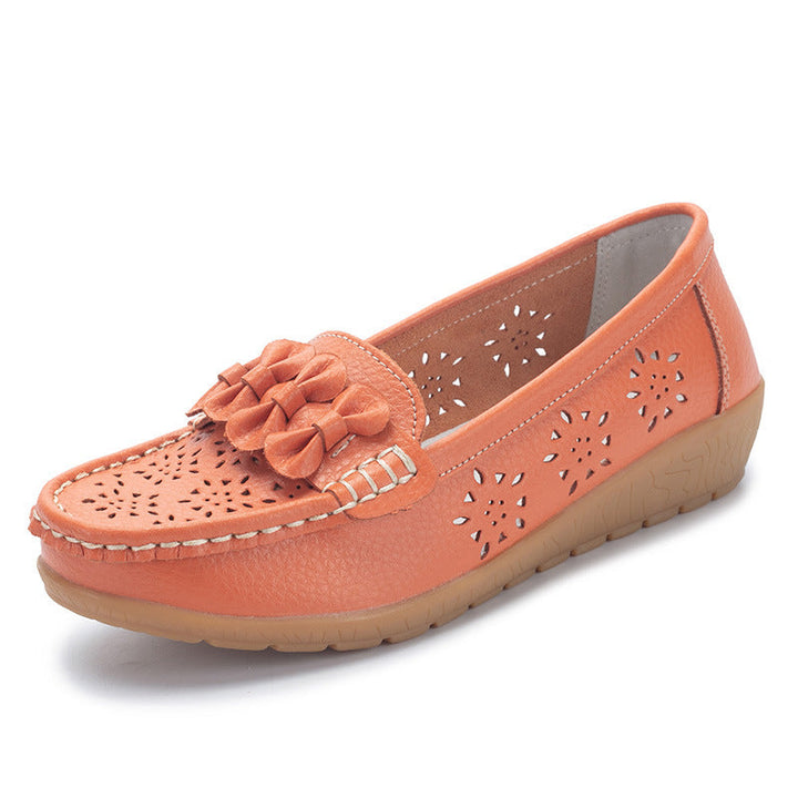 size 11 women slip on loafers bowknot hollow comfortable loafers