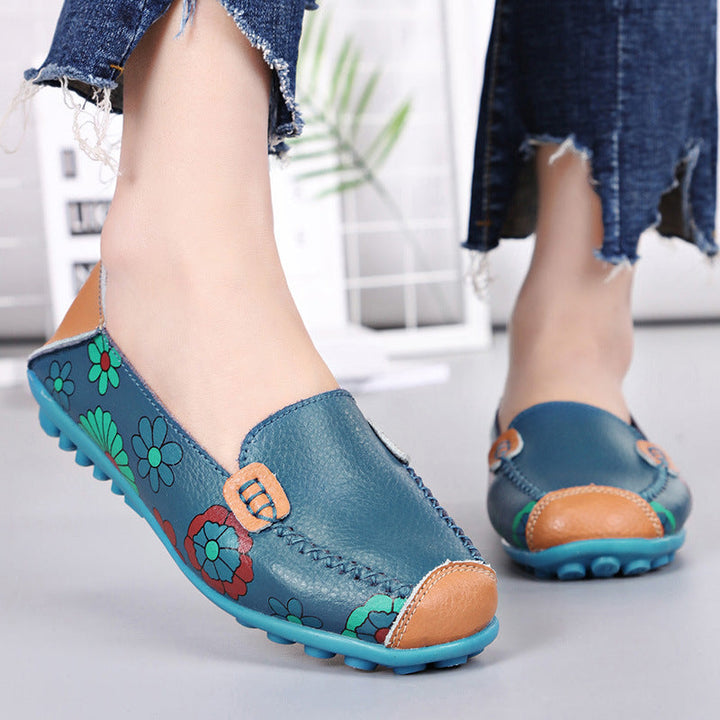 size 11 women slip on loafers floral walking comfortable loafers