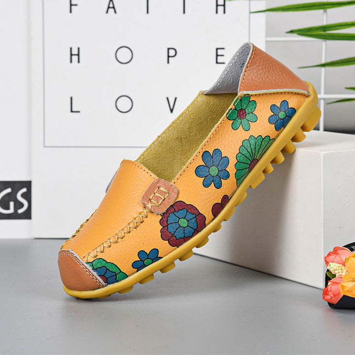 size 11 women slip on loafers floral walking comfortable loafers