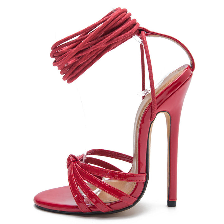 size 12 women strappy sandals peep toe lace up heel sandal