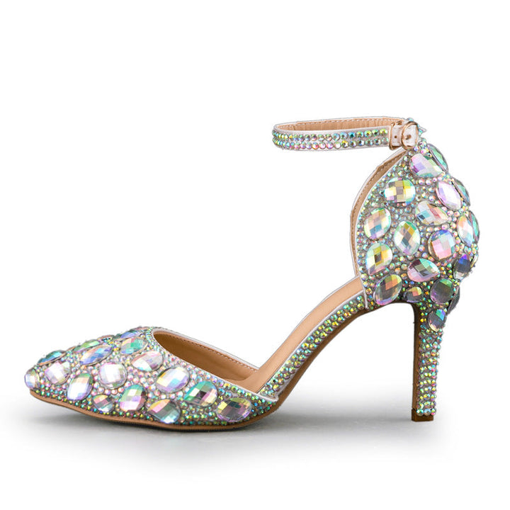 size 11 women wedding sandals closed toe rhinestone sandals