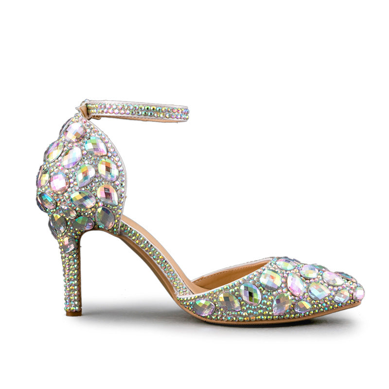 size 11 women wedding sandals closed toe rhinestone sandals