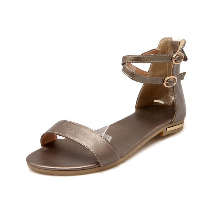 size 12 women flat sandals peep toe criss ankle strap sandals