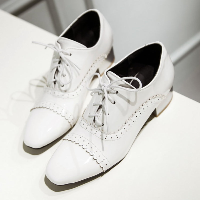 size 12 women loafers square toe lace up patent leather loafers