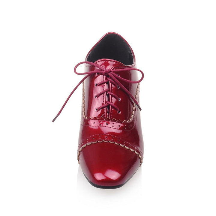 size 12 women loafers square toe lace up patent leather loafers