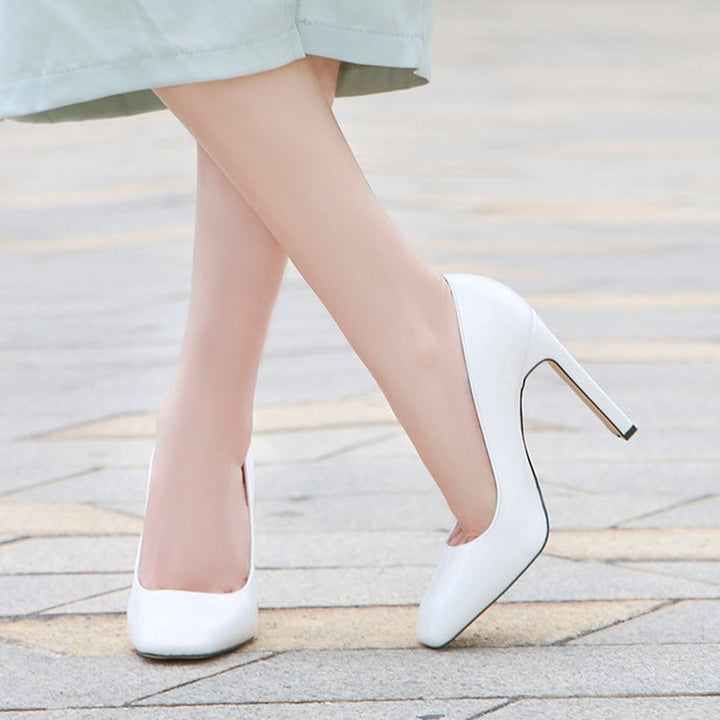 size 12 women wedding heels bridal chunky square toe block heels