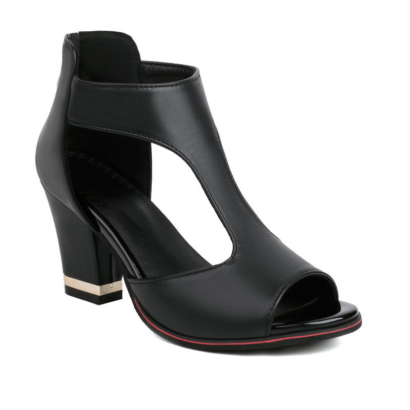 size 13.5 women boots sandals hollow peep toe heel sandal