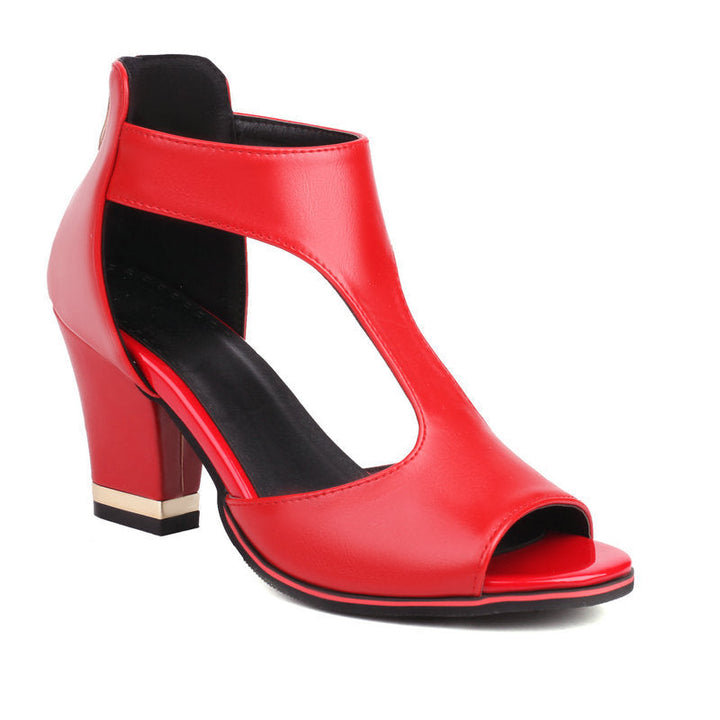 size 13.5 women boots sandals hollow peep toe heel sandal
