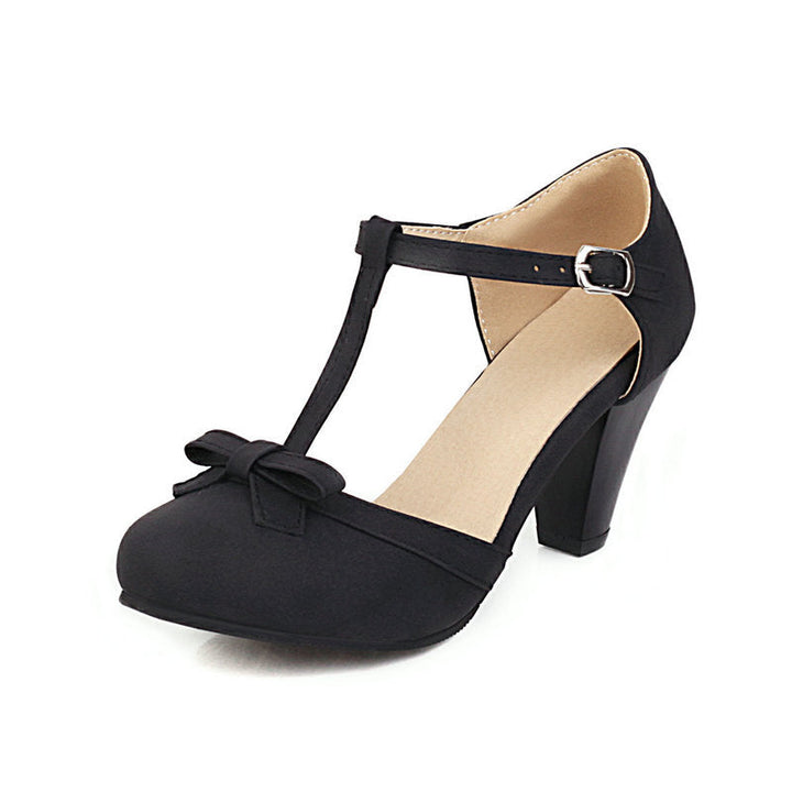 size 13.5 women heeled loafers bowknot t strap summer loafers