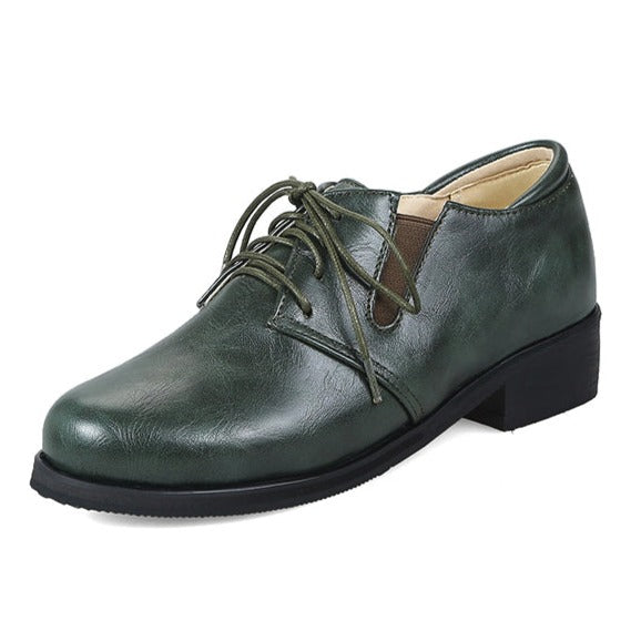 size 13.5 women medium chunky heel loafers lace up casual loafers