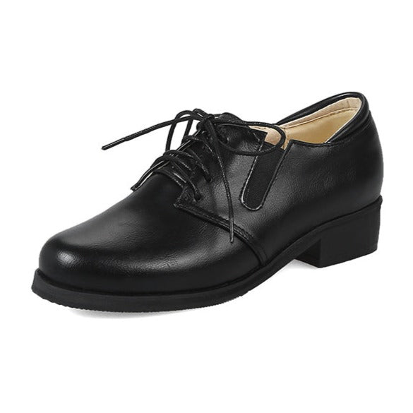 size 13.5 women medium chunky heel loafers lace up casual loafers